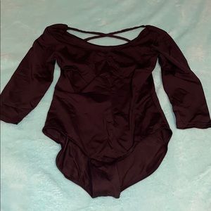 Black ballet/gymnastics leotard